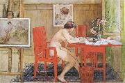 Model,Writing picture-Postals Carl Larsson